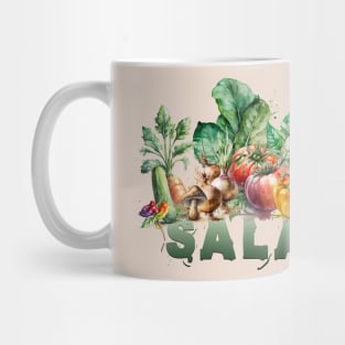 Watercolor Salad Mug